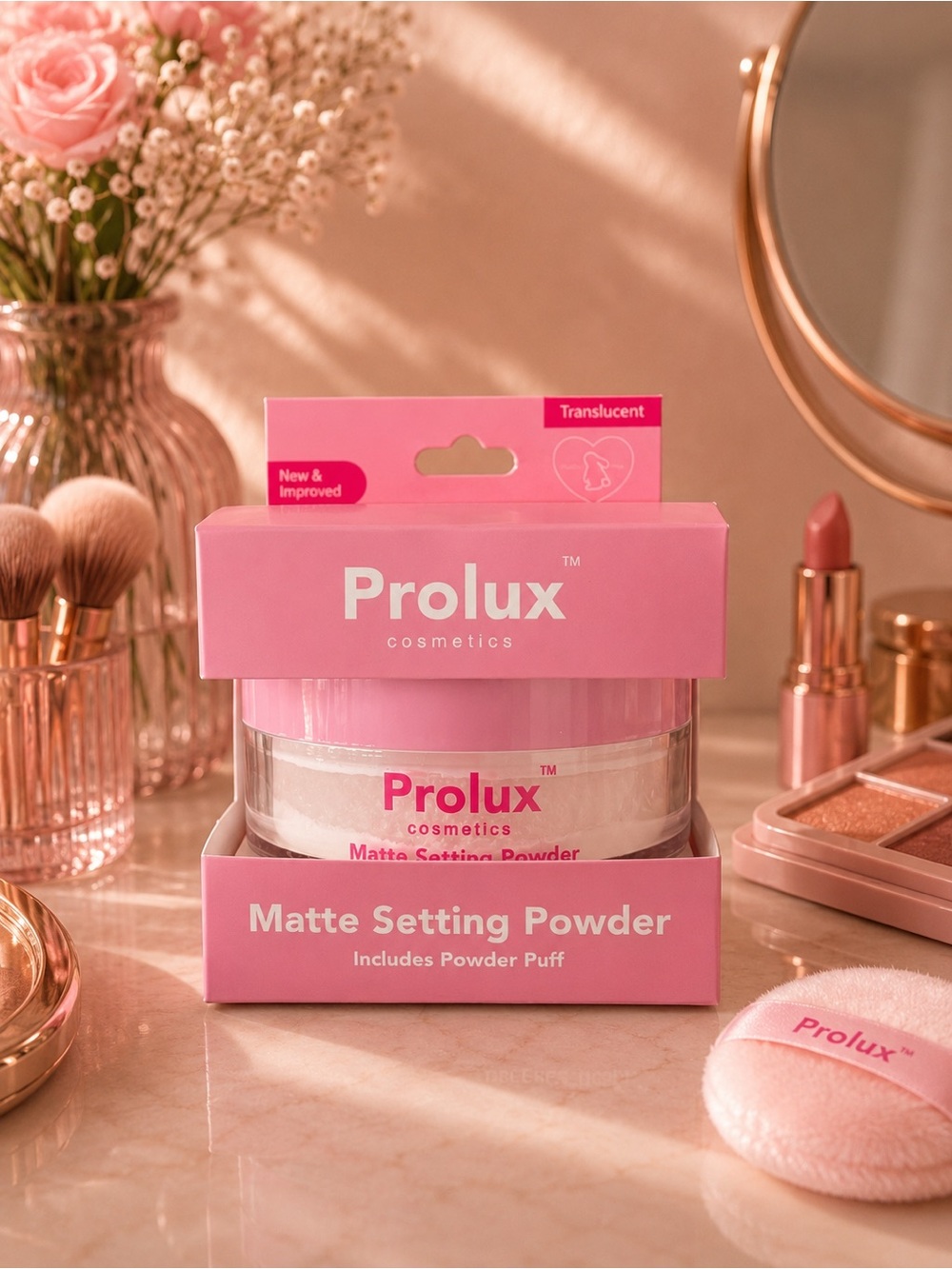 Prolux Translucent Matte Setting Powder - Pink